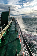 Fototapeta na wymiar Ship Puerto Natales Chilean Patagonia