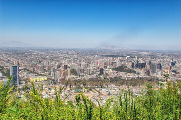 Aerial view of Santiago de Chile.