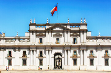 Fototapeta na wymiar La Moneda Palace, Santiago Chile.
