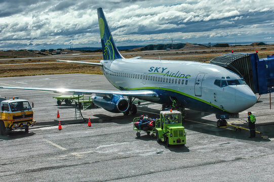 Sky Airline landed at Presidente Carlos Ib&aacute;&ntilde;ez del Campo International Airport