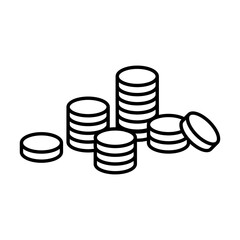 coins for financials business icon design