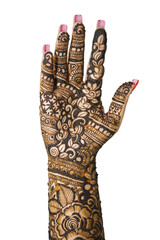 Bride's hand with henna