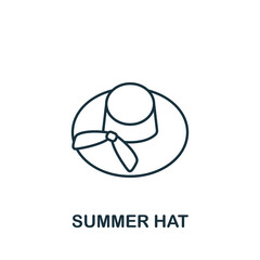 Summer Hat icon. Line simple Summer icon for templates, web design and infographics