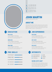 Professional modern resume or cv template