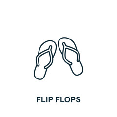 Flip Flops icon. Line simple Summer icon for templates, web design and infographics