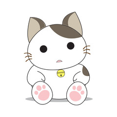 Obraz na płótnie Canvas Cute cat cartoon character