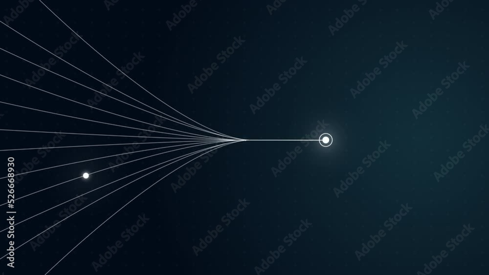Fototapete Abstract digital dot line particle data background connecting technology concept.Innovative data transmission graphics of the future.