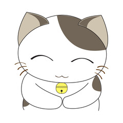 Cute cat cartoon character