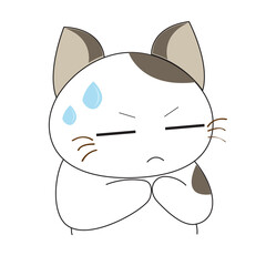 Cute cat cartoon character