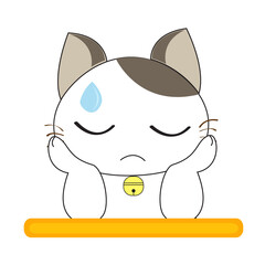 Cute cat cartoon character