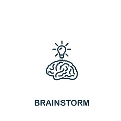 Brainstorm icon. Line simple icon for templates, web design and infographics
