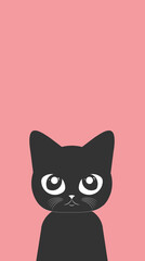 cute cat vector illustration wallpaper 