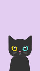 cute cat vector illustration wallpaper 