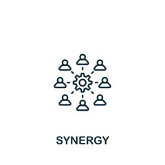 Synergy icon. Line simple icon for templates, web design and infographics