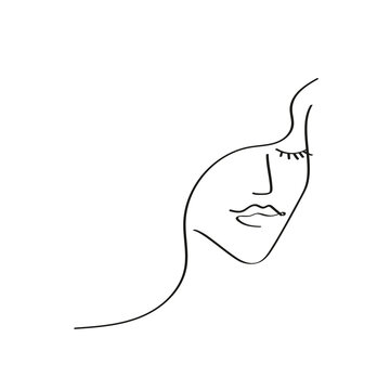 Twarz kobiety. Szkic. Ilustracja wektorowa