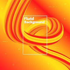 Fluid gradient background. liquid gradient background. object red to yellow gradient. background orage to yellow gradient. fliud, liquid, circle line, line, dot.