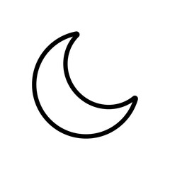 Obraz premium Crescent moon icon design. simple halloween theme illustration