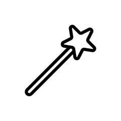 magic wand icon design. simple halloween theme illustration