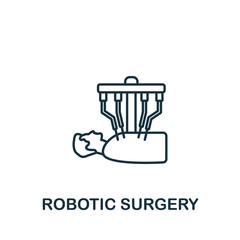 Robotic Surgery icon. Line simple icon for templates, web design and infographics