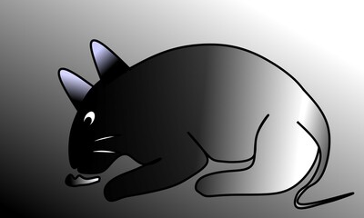 black cat silhouette