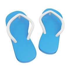 Sandals 3d rendering isometric icon.