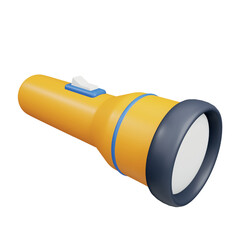 Torch 3d rendering isometric icon.