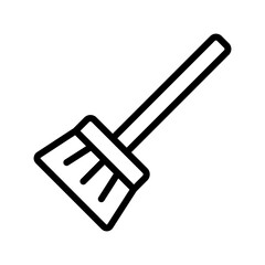 floor broom icon design. simple cleaning illustration 
