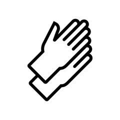 rubber gloves icon design. simple cleaning illustration 