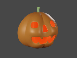 Halloween pumpkin lantern. 3D rendering