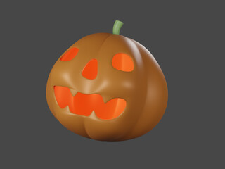 Halloween pumpkin lantern. 3D rendering