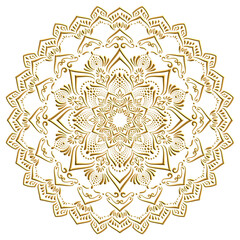 マンダラアート(金細工、幾何学模様、レース風)