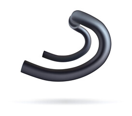 3d illustration, bicycle steering wheel ram road