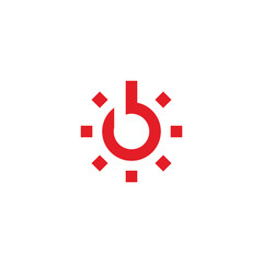 letter b sun swirl logo vector