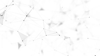 Futuristic network connection structure. Concept of hi tech and future. Communication and web concept. Big data visualization. 3D rendering.