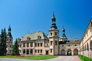 Fototapeta na wymiar Palace of the Krakow Bishops in Kielce, swietokrzyskie Voivodeship, Poland.