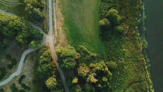 City Park. Winding footpaths are visible. Aerial photography