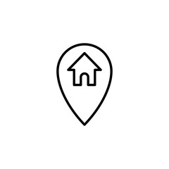 Address icon vector for web and mobile app. home location sign and symbol. pinpoint