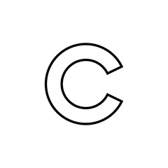 Copyright icon vector for web and mobile app. copyright sign and symbol