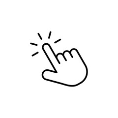 Hand click icon vector for web and mobile app. pointer sign and symbol. hand cursor icon