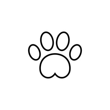 Paw icon for web and mobile app. paw print sign and symbol. dog or cat paw