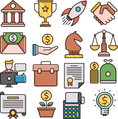 Business icons set