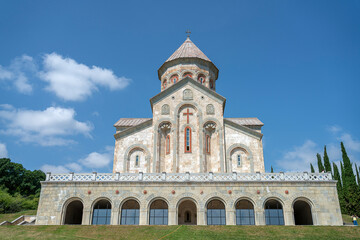 Fototapeta na wymiar Photo of The Temple of St. Nina in the Bodbe Monastery. GEORGIA