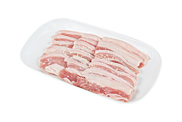 raw pork on plate