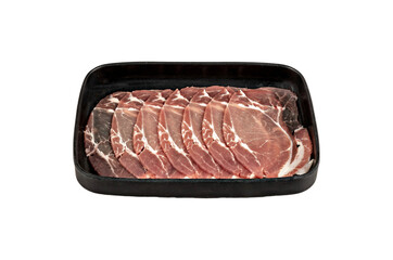 raw pork on plate
