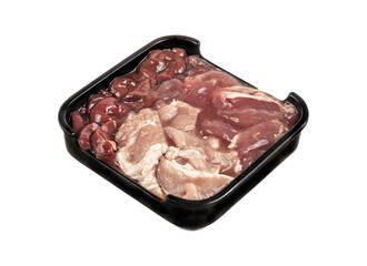 raw pork on plate