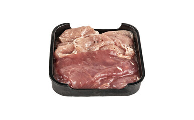 raw pork on plate