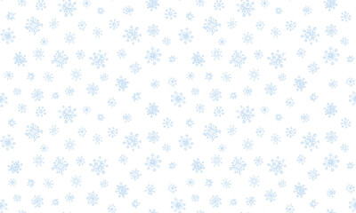 Falling snowflakes. Vector contour drawing background