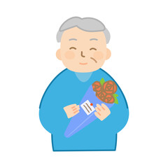 おじいちゃん　花束