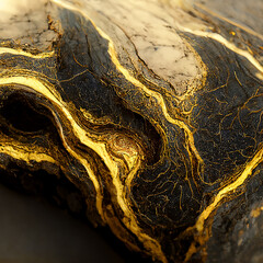 black and golden marble texture