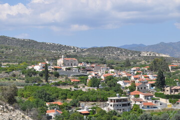 Fototapeta na wymiar The beautiful village of Limnati in the province of Limassol, in Cyprus 